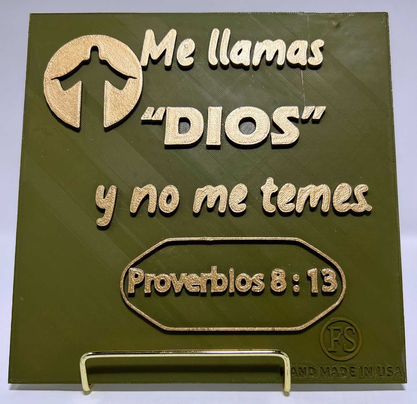 PLAQUE: ME LLAMAS DIOS Y NO ME TEMES