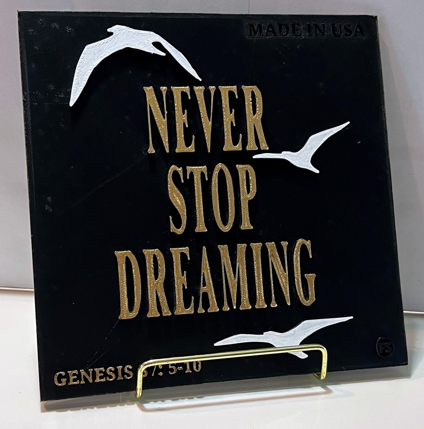 PLAQUE: NEVER STOP DREAMING