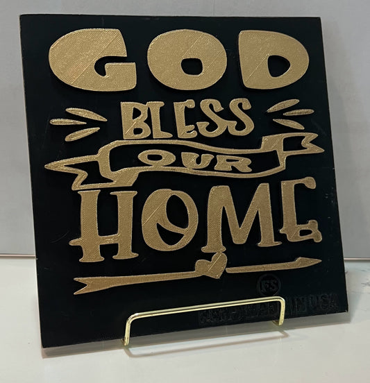 PLAQUE: GOD BLESS OUR HOME