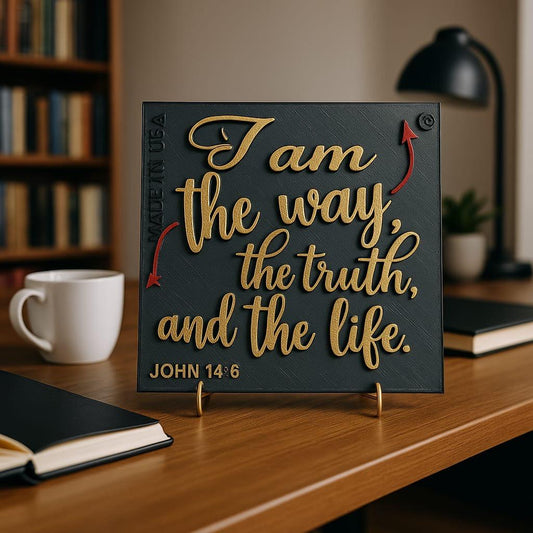 Plaque: I AM THE WAY, THE TRUTH AND LIFE - Made in USA