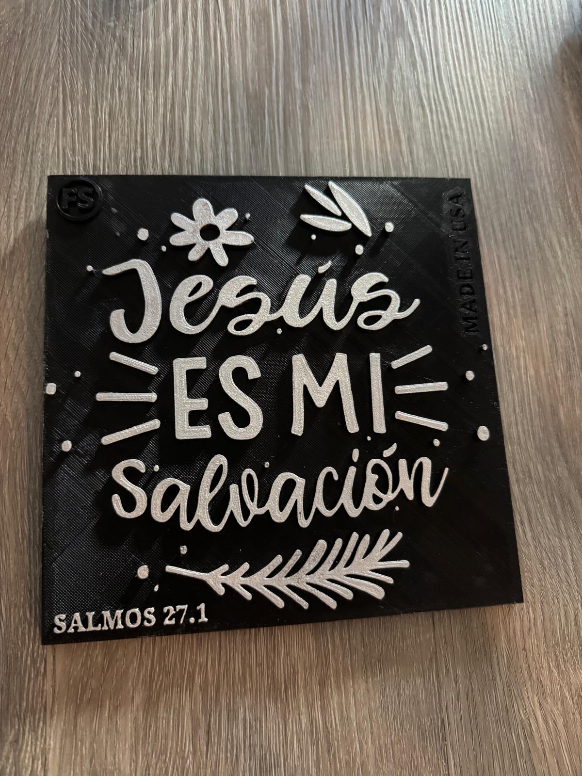 Placa -JESUS ES MI SALVACION - Made in USA