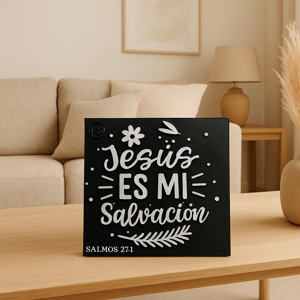 Placa -JESUS ES MI SALVACION - Made in USA