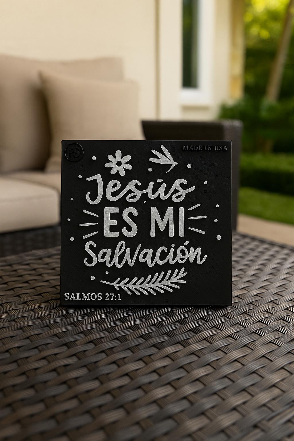 Placa -JESUS ES MI SALVACION - Made in USA