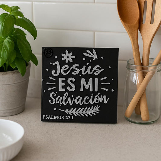 Placa -JESUS ES MI SALVACION - Made in USA