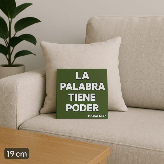 Placa: LA PALABRA TIENE PODER - Made in USA