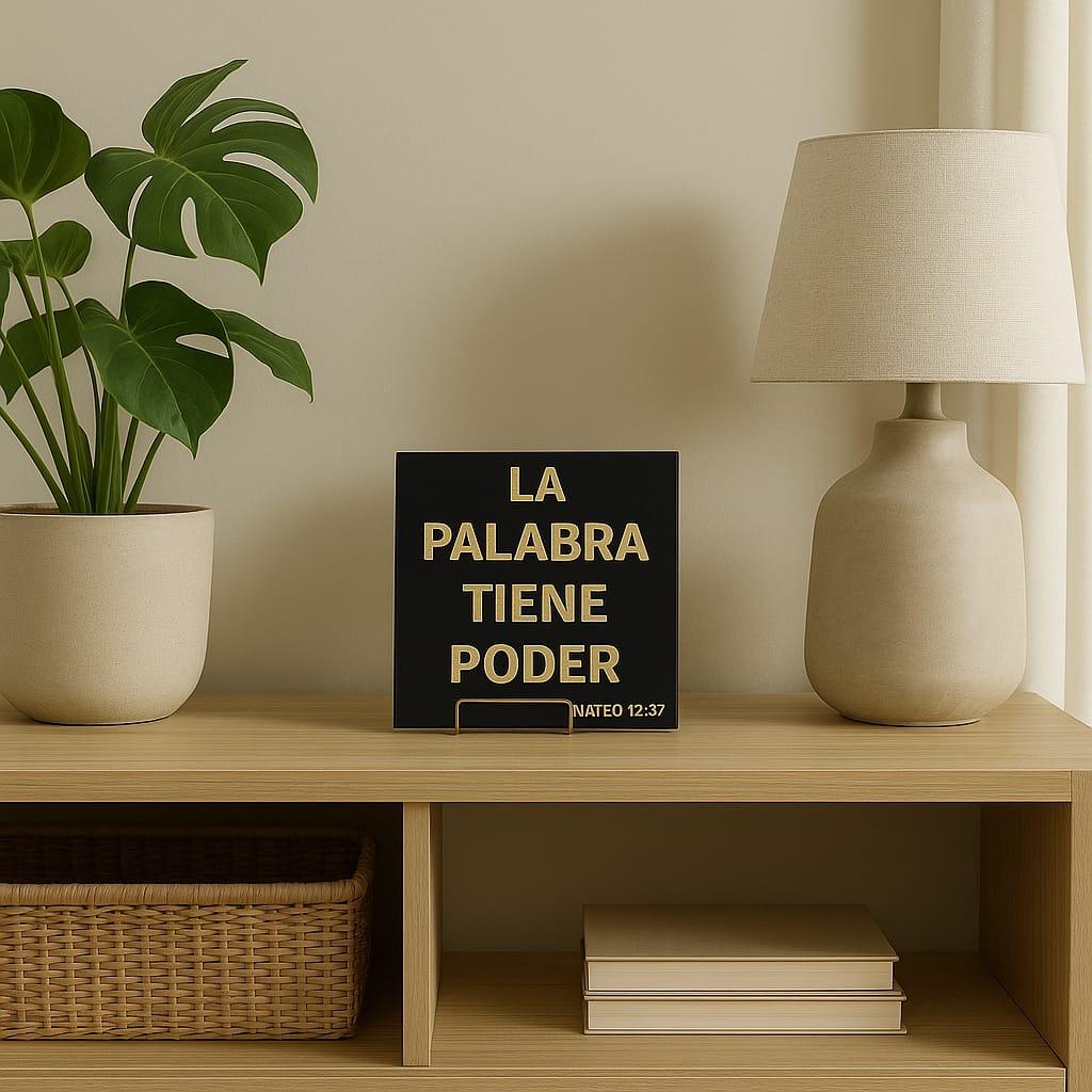 Placa: LA PALABRA TIENE PODER - Made in USA