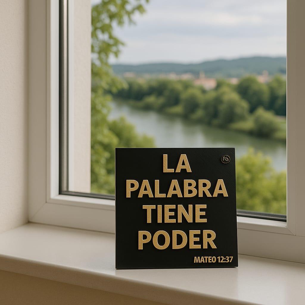 Placa: LA PALABRA TIENE PODER - Made in USA