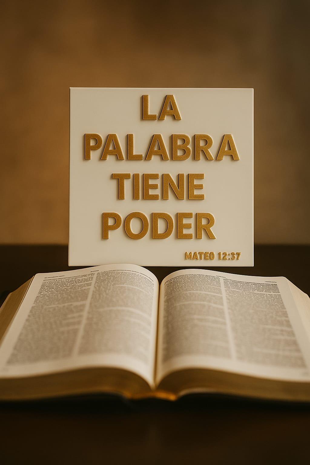 Placa: LA PALABRA TIENE PODER - Made in USA