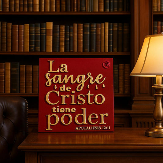 Placa: LA SANGRE DE CRISTO TIENE PODER - Made in USA