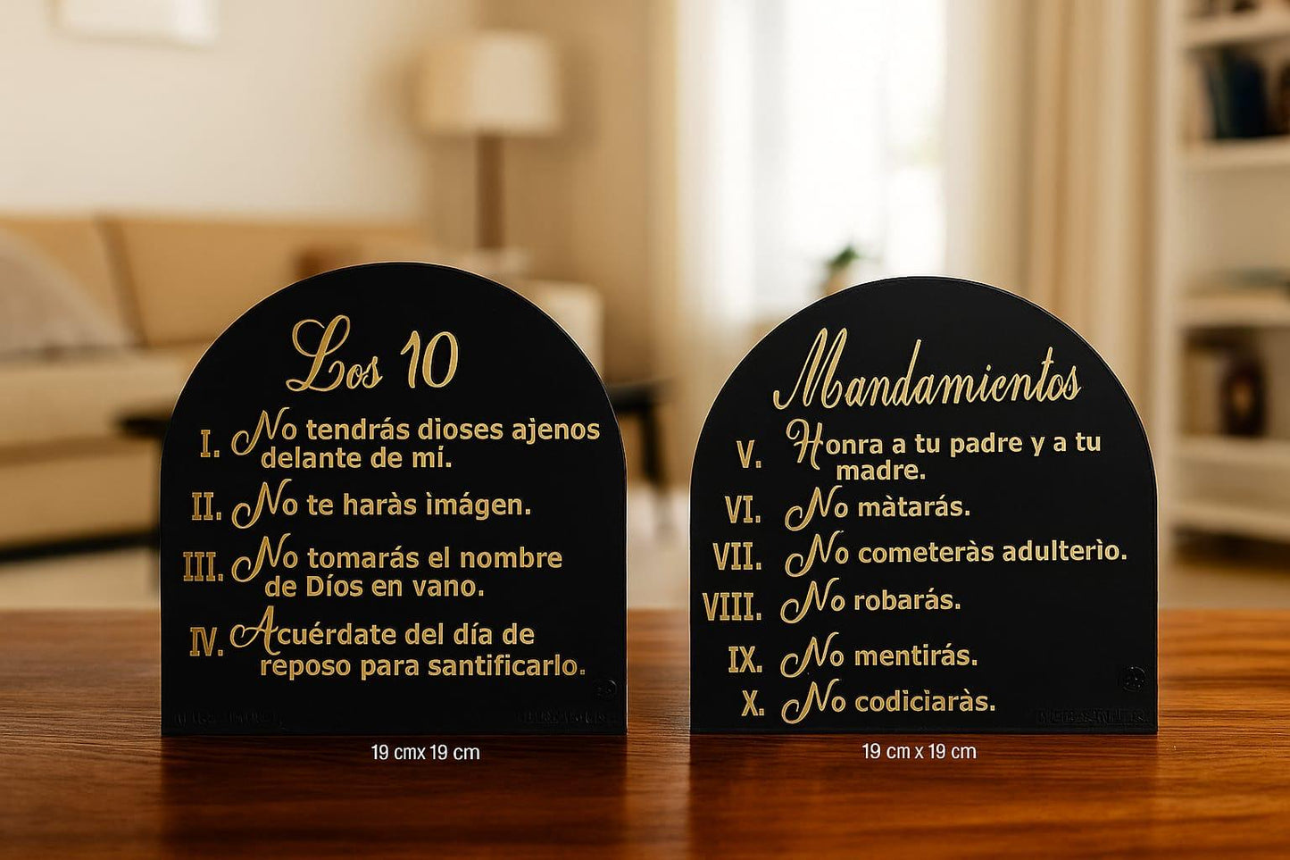 Placa: LOS 10 MANDAMIENTOS - Made in USA
