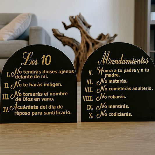 Placa: LOS 10 MANDAMIENTOS - Made in USA