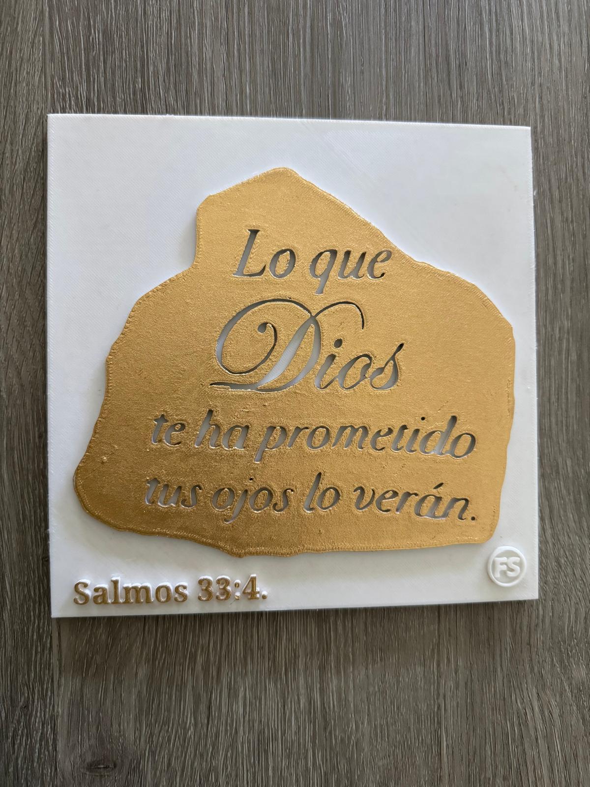 Placa: LO IMPOSIBLE PARA EL HOMBRE ES POSIBLE PARA DIOS - Piedra - Made in USA