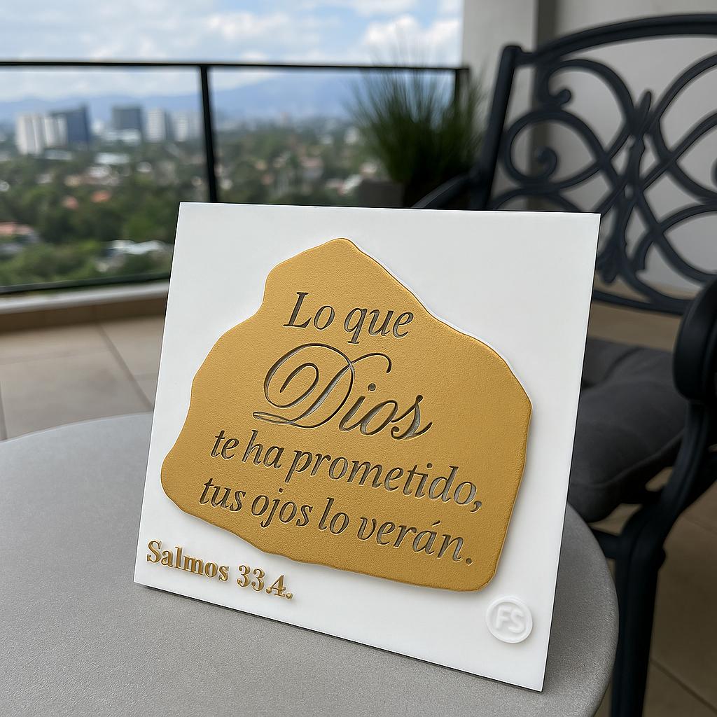 Placa: LO IMPOSIBLE PARA EL HOMBRE ES POSIBLE PARA DIOS - Piedra - Made in USA