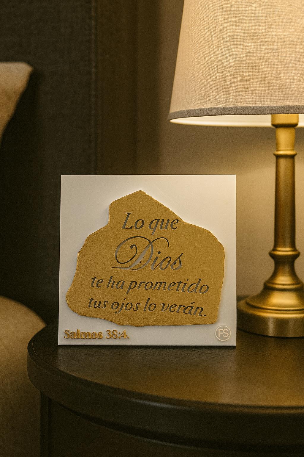 Placa: LO IMPOSIBLE PARA EL HOMBRE ES POSIBLE PARA DIOS - Piedra - Made in USA