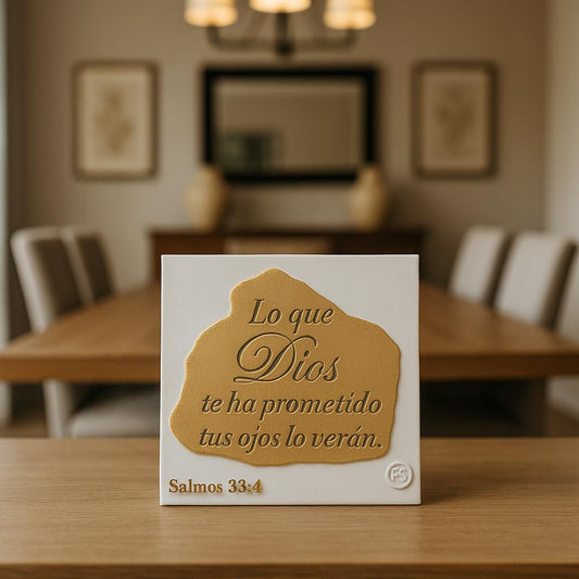 Placa: LO IMPOSIBLE PARA EL HOMBRE ES POSIBLE PARA DIOS - Piedra - Made in USA