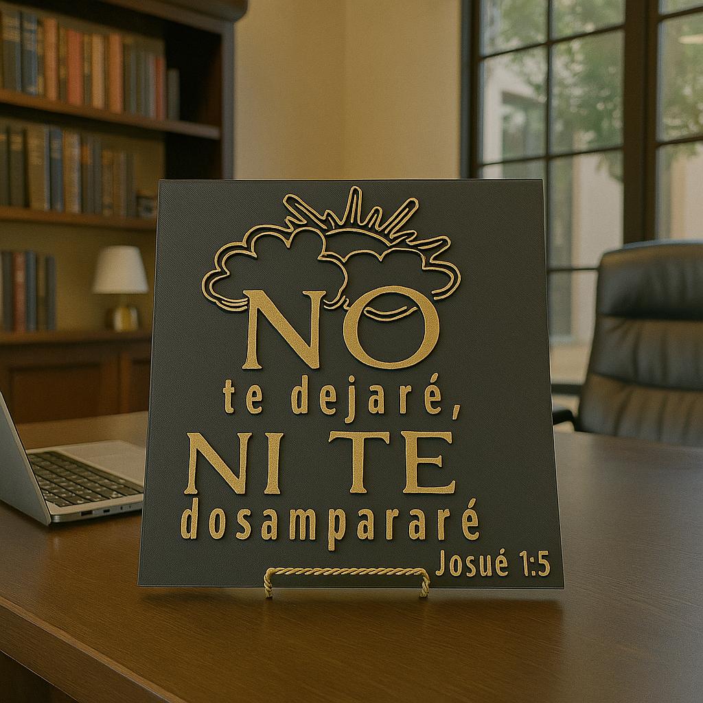 Placa: NO TE DEJARE NI TE DESAMPARARE NI TE DESAMPARE - Made in USA