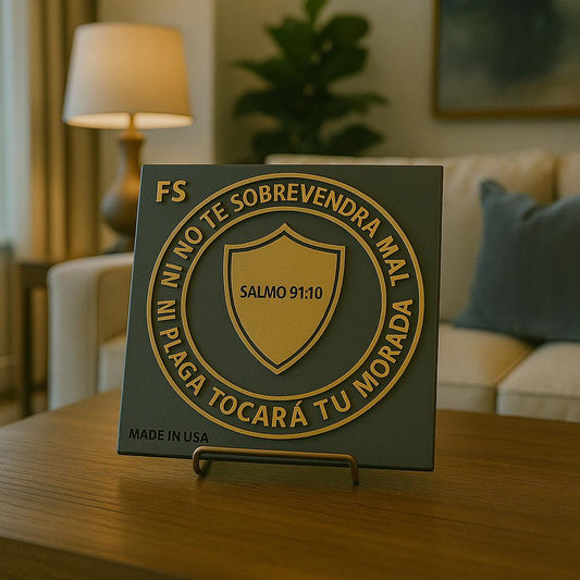 Placa: NO TE SOBREVENDRA MAL NI PLAGA TOCARA TU MORADA - Made in USA