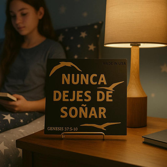 PLACA: NUNCA DEJES DE SOÑAR - Made in USA