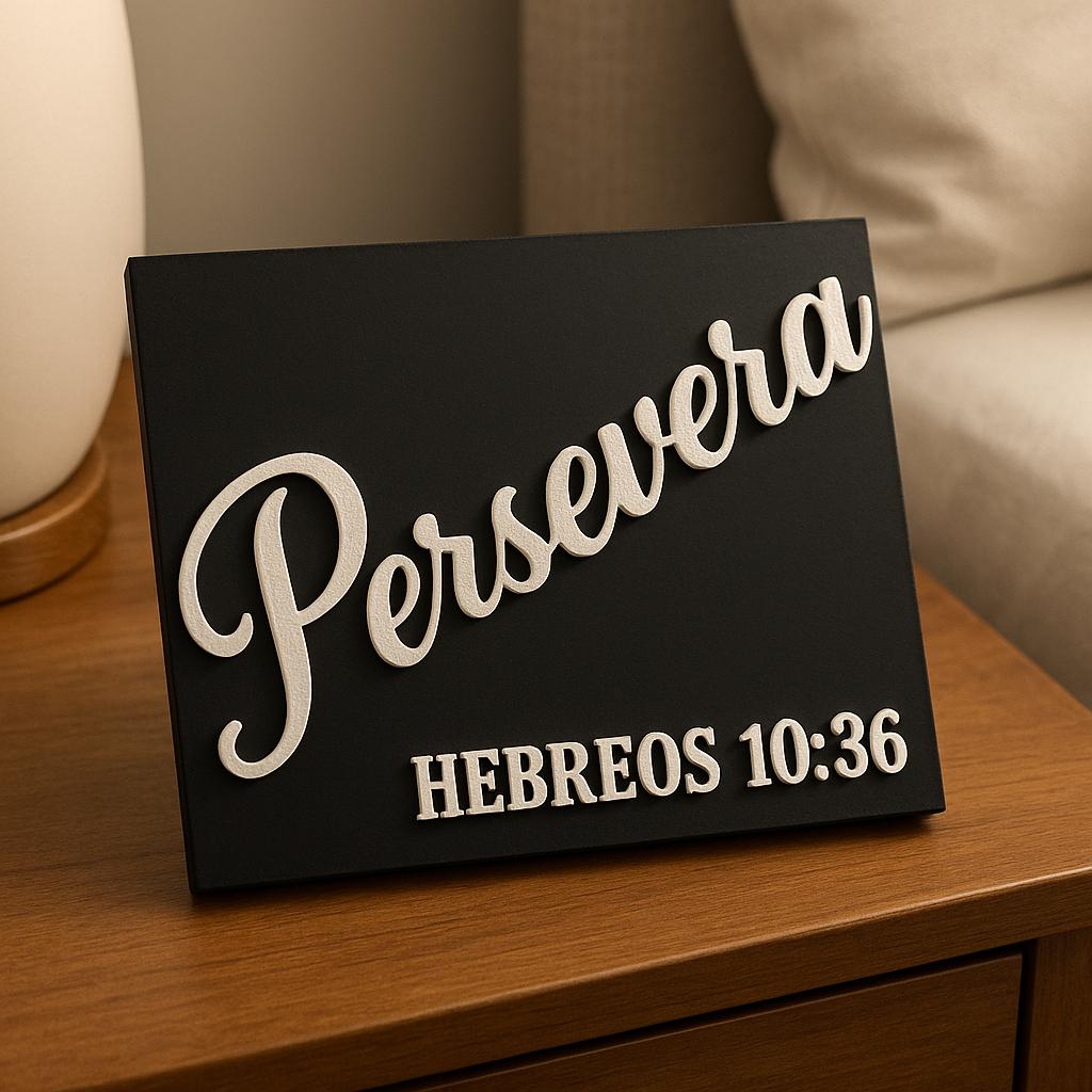 Plaque: PERSEVERA - Made in USA