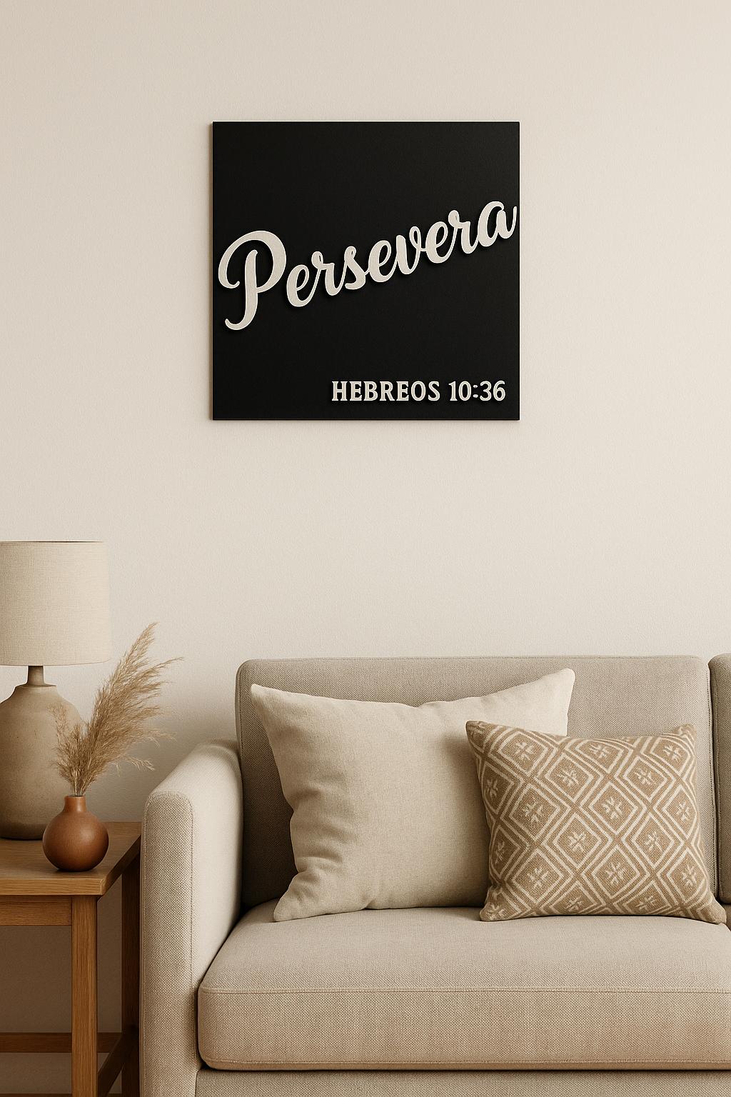 Plaque: PERSEVERA - Made in USA