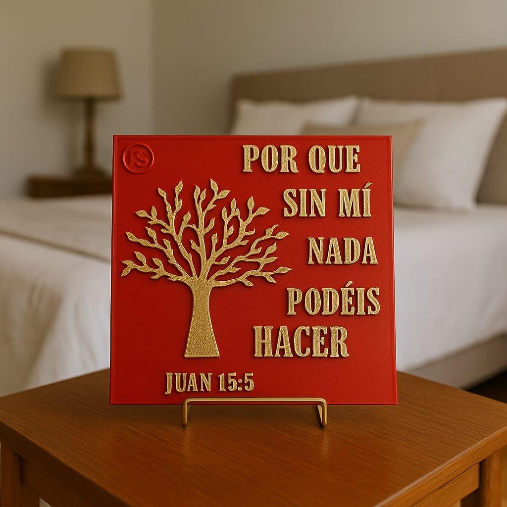 Plaque: PORQUE SIN MI NADA PODEIS HACER - Made in USA