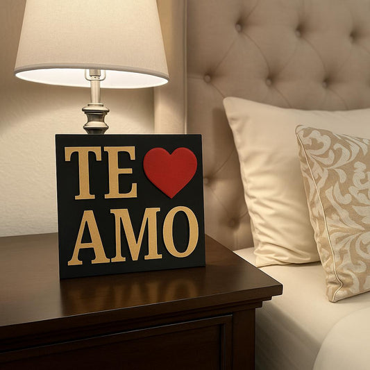Placa TE AMO - Made in USA