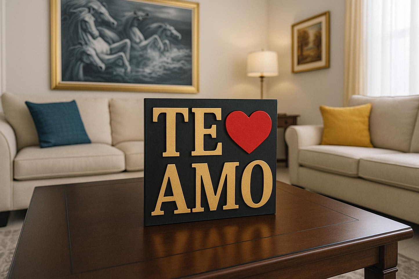 Placa TE AMO - Made in USA