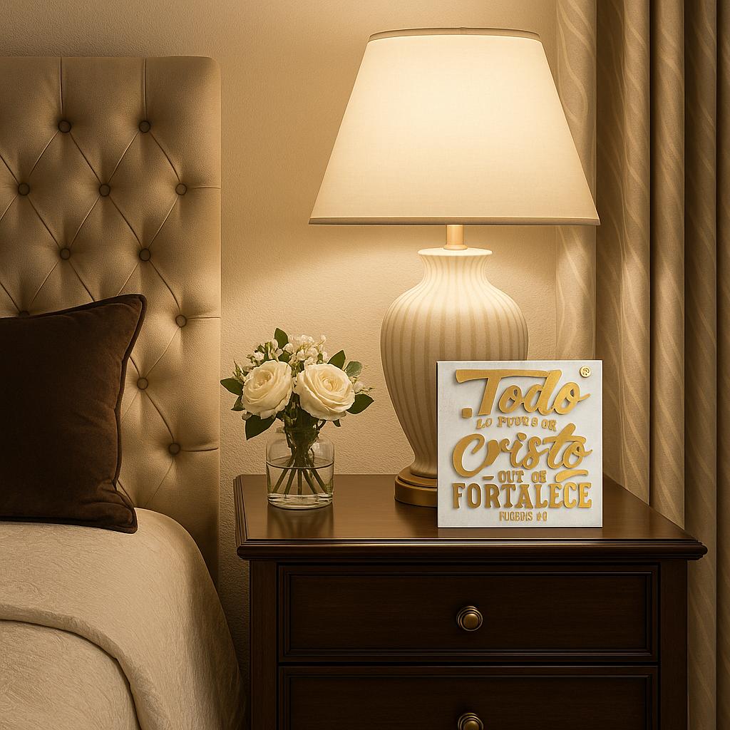 Placa: TODO LO PUEDO EN CRISTO QUE ME FORTALECE - Made in USA