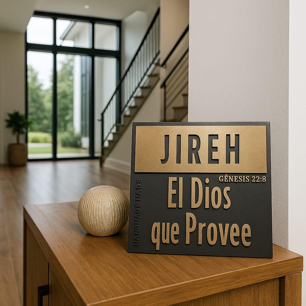 Placa: JIREH (EL DIOS QUE PROVEE - Made in USA
