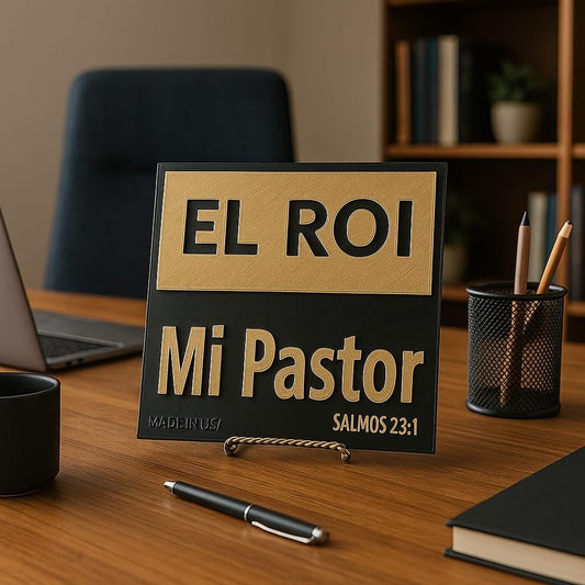 Placa: EL ROI - MI PASTOR - Made in USA