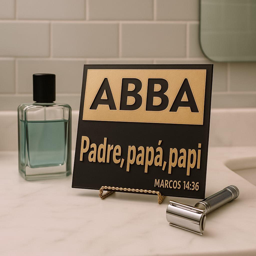 PLaque: ABBA- PADRE, PAPA, PAPI - Made in USA