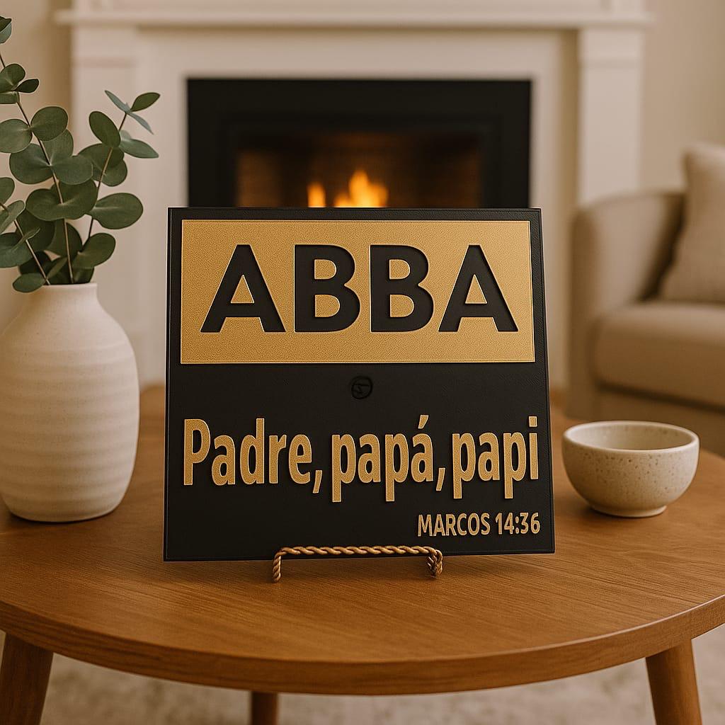 PLaque: ABBA- PADRE, PAPA, PAPI - Made in USA