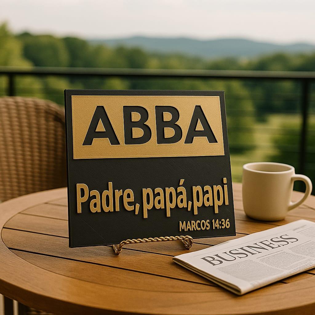 PLaque: ABBA- PADRE, PAPA, PAPI - Made in USA