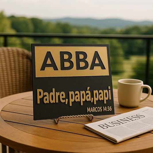 PLaque: ABBA- PADRE, PAPA, PAPI - Made in USA