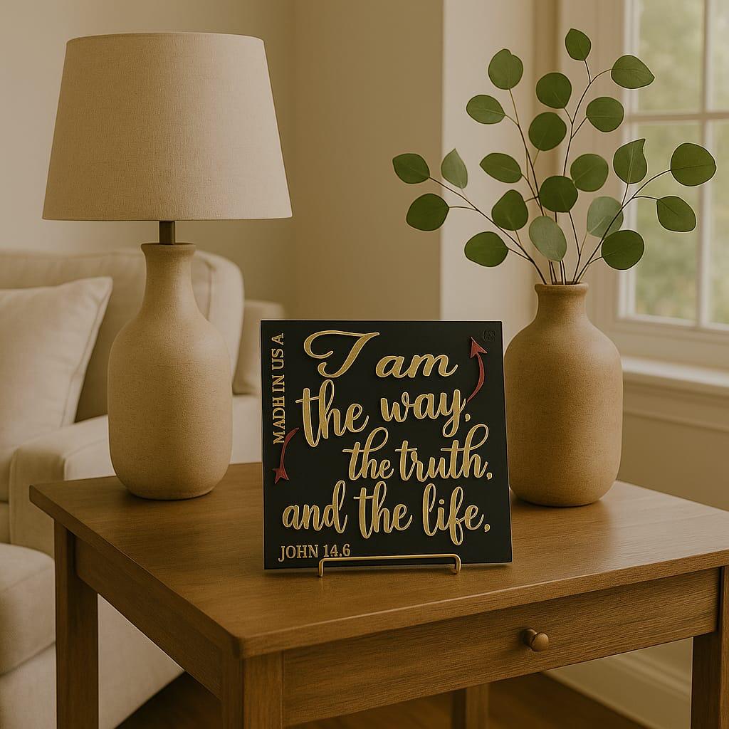 Plaque: I AM THE WAY, THE TRUTH AND LIFE - Made in USA