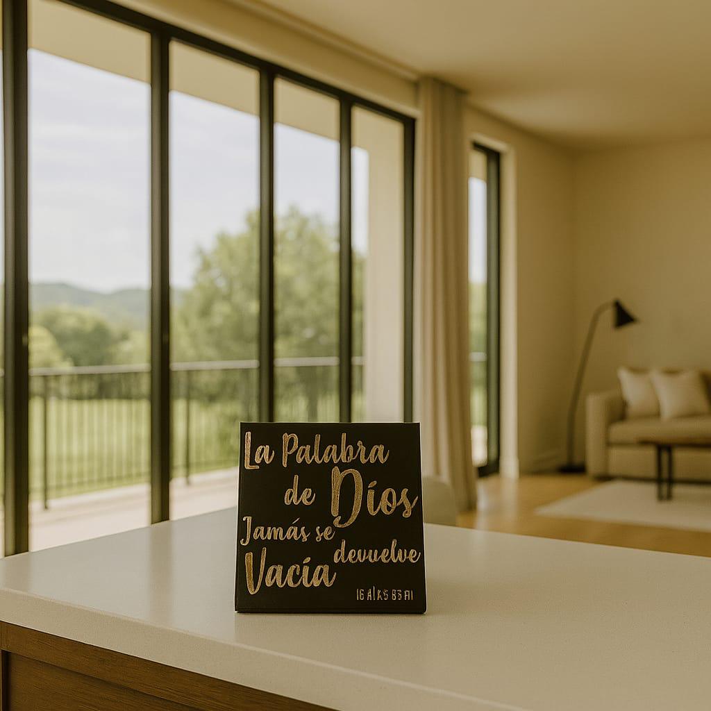 Placa: LA PALABRA DE DIOS JAMAS SE DEVUELVE VACIA - Made in USA