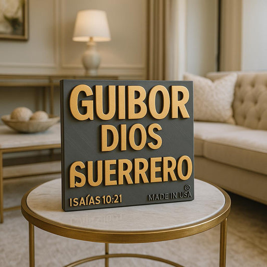 Placa: GUIBOR - DIOS GUERRERO - Made in USA