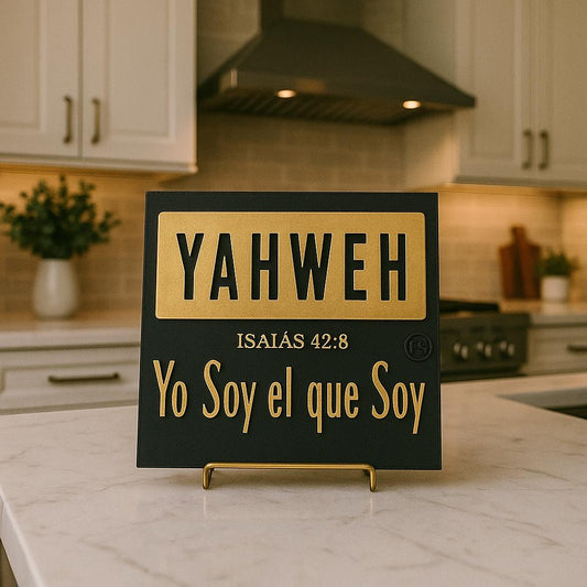 Plaque: YAHWEH (YO SOY EL QUE SOY - Made in USA