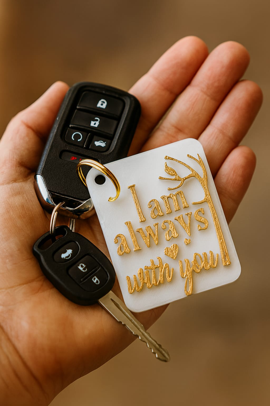 Keychains- I AM ALWAYS WITH YOU - Made in USA