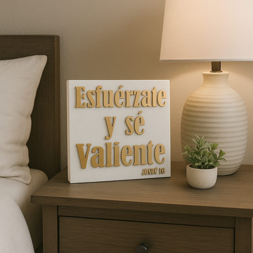 Placa: ESFUERZATE Y SE VALIENTE - Made in USA