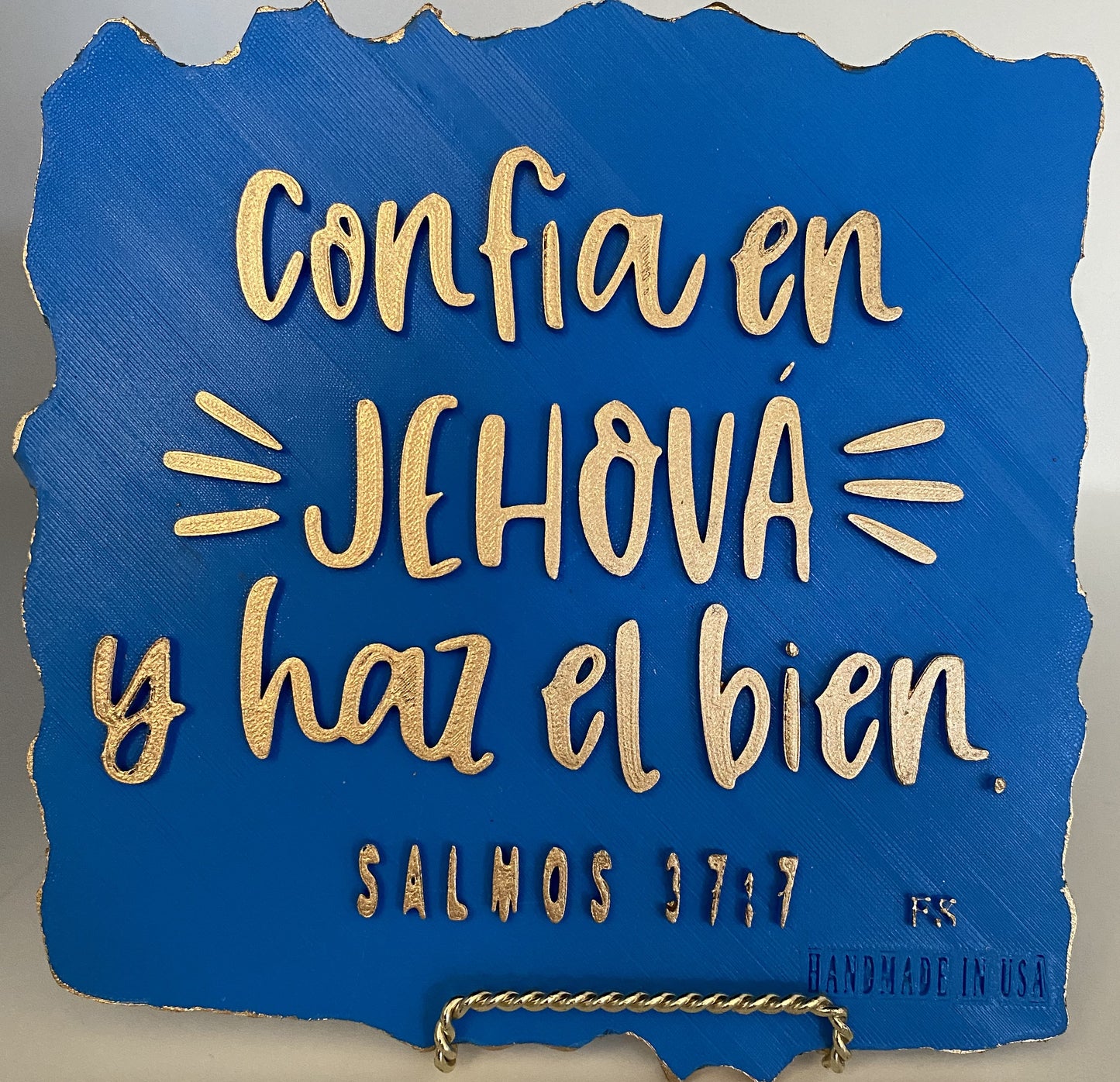 PLAQUE: CONFIA EN JEHOVA Y HAZ EL BIEN