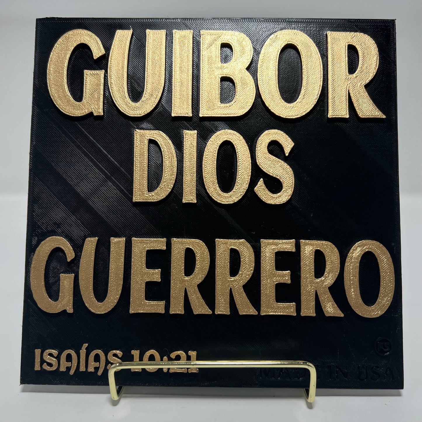 PLAQUE: GUIBOR - DIOS GUERRERO