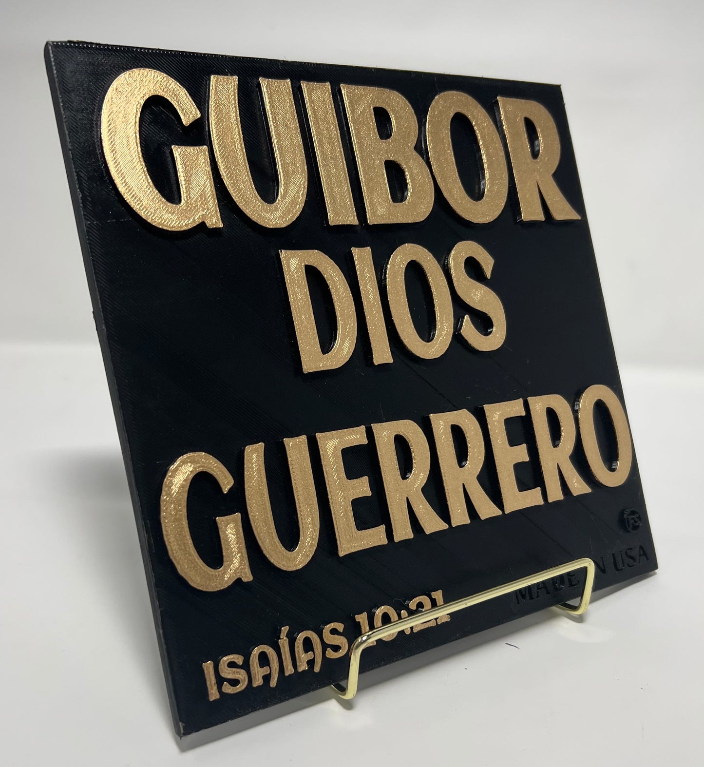 PLAQUE: GUIBOR - DIOS GUERRERO