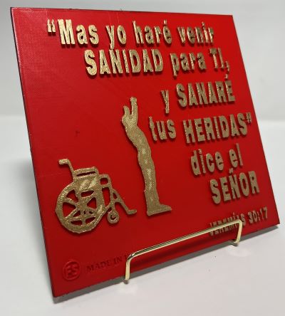 PLAQUE: MAS YO HARE VENIR SANIDAD PARA TI Y SANARE TU HERIDAS, DICE EL SENOR