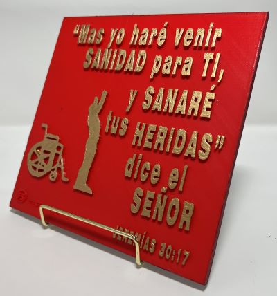 PLAQUE: MAS YO HARE VENIR SANIDAD PARA TI Y SANARE TU HERIDAS, DICE EL SENOR