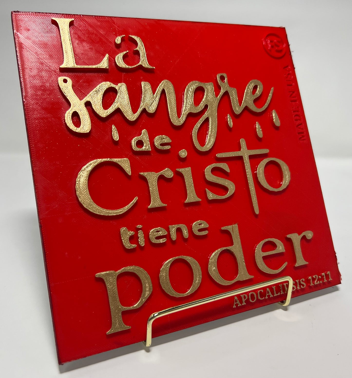 PLAQUE: LA SANGRE DE CRISTO TIENE PODER