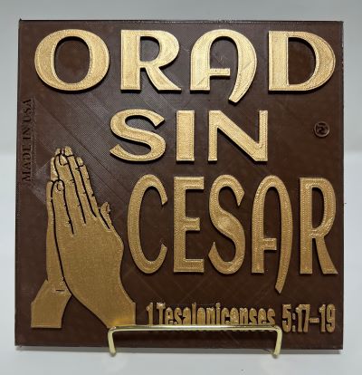 PLAQUE: ORAR SIN CESAR