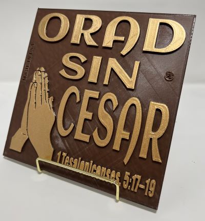 PLAQUE: ORAR SIN CESAR