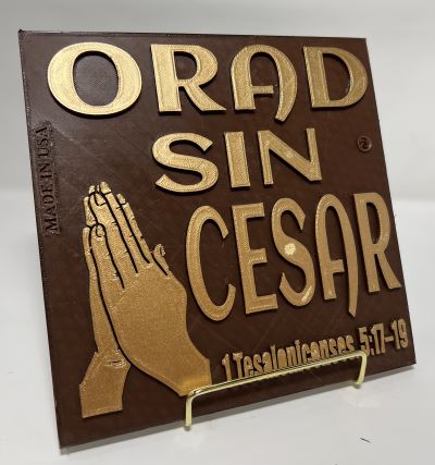 PLAQUE: ORAR SIN CESAR